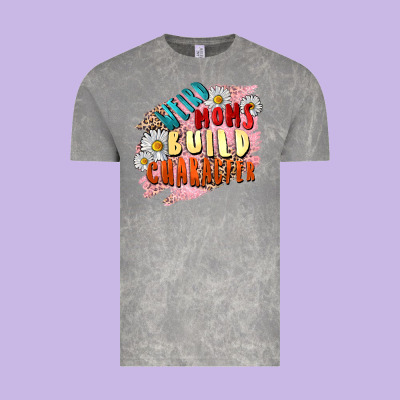 Weird Moms Build Character Mother's Day Vintage Tee Designed By Fadigitalartstudio