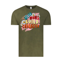 Vintage Olive Weird moms build character Mother's Day Vintage Tee - FaDigitalArtStudio