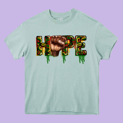 Hope Juneteenth Heavy Core Tee Designed By Cowgirlartshop