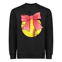 Black coquette softball bow Heavyweight Sweatshirt - JahusDesignShop