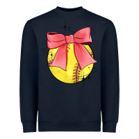 Coquette Softball Bow Heavyweight Sweatshirt | Teevron