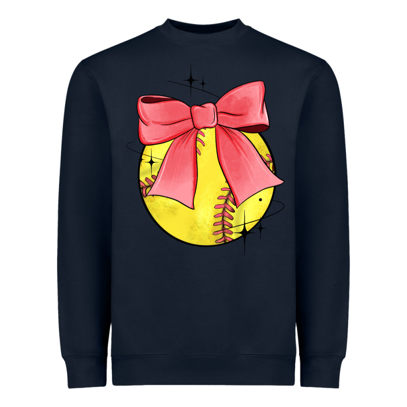 Coquette Softball Bow Heavyweight Sweatshirt by JahusDesignShop | Teevron