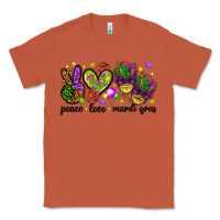 Copper Peace Love Mardi Gras Classic Tee - HowdyJamesFarm