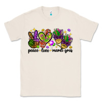 Natural Peace Love Mardi Gras Classic Tee - HowdyJamesFarm