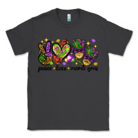 Smoke Peace Love Mardi Gras Classic Tee - HowdyJamesFarm