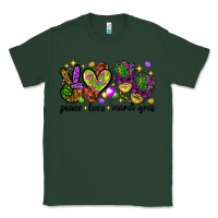 Sports Green Peace Love Mardi Gras Classic Tee - HowdyJamesFarm
