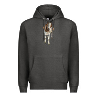 Charcoal Heather boer goat Premium Hoodie - LillyAllenDesigns