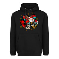 Black heart  wood slice ornament Heavyweight Hoodie - JahusDesignShop