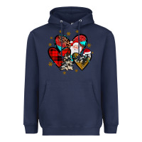 Navy heart  wood slice ornament Heavyweight Hoodie - JahusDesignShop