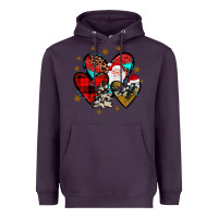 Plum heart  wood slice ornament Heavyweight Hoodie - JahusDesignShop
