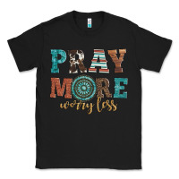 Black pray more worry less Classic Tee - Artiststas