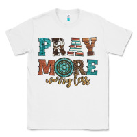 White pray more worry less Classic Tee - Artiststas