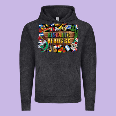 Hispanic Heritage Flags Vintage Hoodie Designed By Bundleandbundleshop