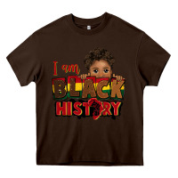 Chocolate Brown i am black history black boy peekaboo juneteenth Heavy Core Tee - CowGirlArtShop