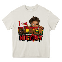 Cream i am black history black boy peekaboo juneteenth Heavy Core Tee - CowGirlArtShop