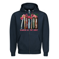 Navy boho women of the bible Zipper Hoodie - JahusDesignShop