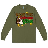 Army Green Bloody Type Christmas Tree Long Sleeve Tee - FaDigitalArtStudio
