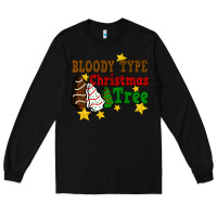Black Bloody Type Christmas Tree Long Sleeve Tee - FaDigitalArtStudio
