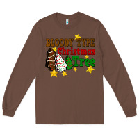 Chestnut Bloody Type Christmas Tree Long Sleeve Tee - FaDigitalArtStudio