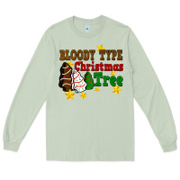 Matcha Bloody Type Christmas Tree Long Sleeve Tee - FaDigitalArtStudio