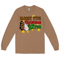Toasted Coconut Bloody Type Christmas Tree Long Sleeve Tee - FaDigitalArtStudio