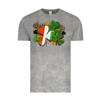 Cloud Rock Irish flag shamrock St. Patricks Day Vintage Tee - FaDigitalArtStudio