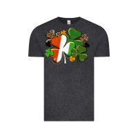 Vintage Black Irish flag shamrock St. Patricks Day Vintage Tee - FaDigitalArtStudio