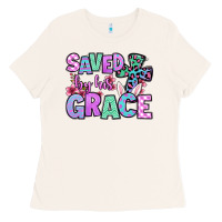 Bone Easter Day Saved by his grace Ladies Tee - OliviaCreatesArt