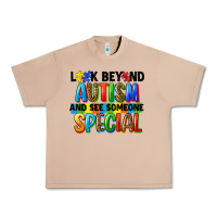 Burro look beyond autism and see someone special Urban Heavy Tee - FaDigitalArtStudio