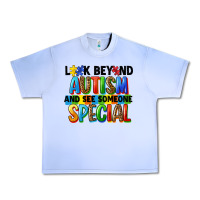 Grape Ice look beyond autism and see someone special Urban Heavy Tee - FaDigitalArtStudio