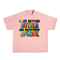 Salmon look beyond autism and see someone special Urban Heavy Tee - FaDigitalArtStudio