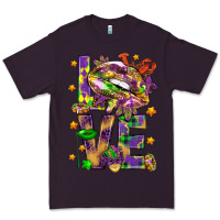 Plum Mardi Gras love lips Premium Tee - HowdyJamesFarm