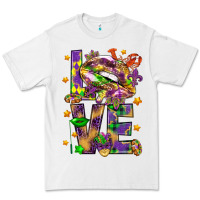 White Mardi Gras love lips Premium Tee - HowdyJamesFarm