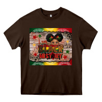 Chocolate Brown i am black history Heavy Core Tee - CowGirlArtShop