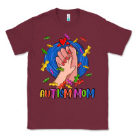 Burgundy Autism Mom Classic Tee - CowGirlArtShop