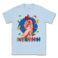 Dusty Blue Autism Mom Classic Tee - CowGirlArtShop