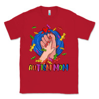 Red Autism Mom Classic Tee - CowGirlArtShop