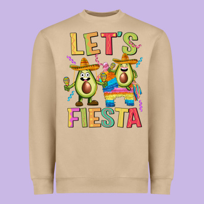 Let's Fiesta Heavyweight Sweatshirt Designed By Jahusdesignshop
