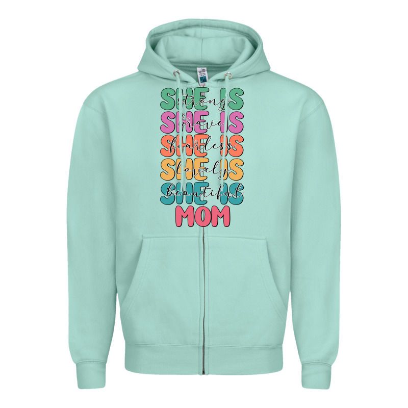 She Is Mom Zipper Hoodie by JahusDesignShop | Teevron