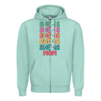Seafoam she is mom Zipper Hoodie - JahusDesignShop