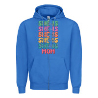 True Royal she is mom Zipper Hoodie - JahusDesignShop