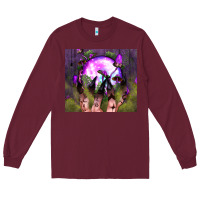 Burgundy witch hand tumbler Long Sleeve Tee - BundleAndBundleShop
