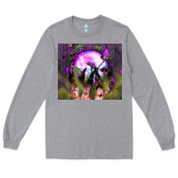Heather Grey witch hand tumbler Long Sleeve Tee - BundleAndBundleShop