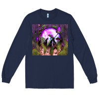 Navy witch hand tumbler Long Sleeve Tee - BundleAndBundleShop