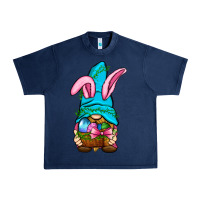 Navy Easter Wicker Basket Gnome Urban Heavy Tee - BundleAndBundleShop