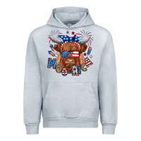 Heather Grey moo rica highland cow Urban Hoodie - RanaPortraitStore
