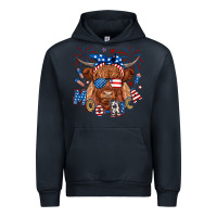 Navy moo rica highland cow Urban Hoodie - RanaPortraitStore