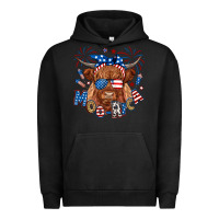 Pigment Black moo rica highland cow Urban Hoodie - RanaPortraitStore