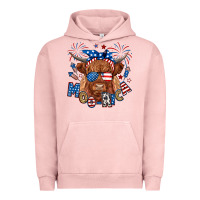 Pigment Salmon moo rica highland cow Urban Hoodie - RanaPortraitStore