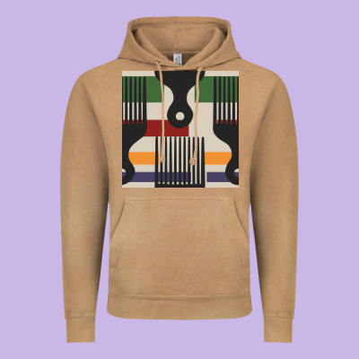 Afro Comb Seamless Pattern Vintage Hoodie Designed By Bundleandbundleshop